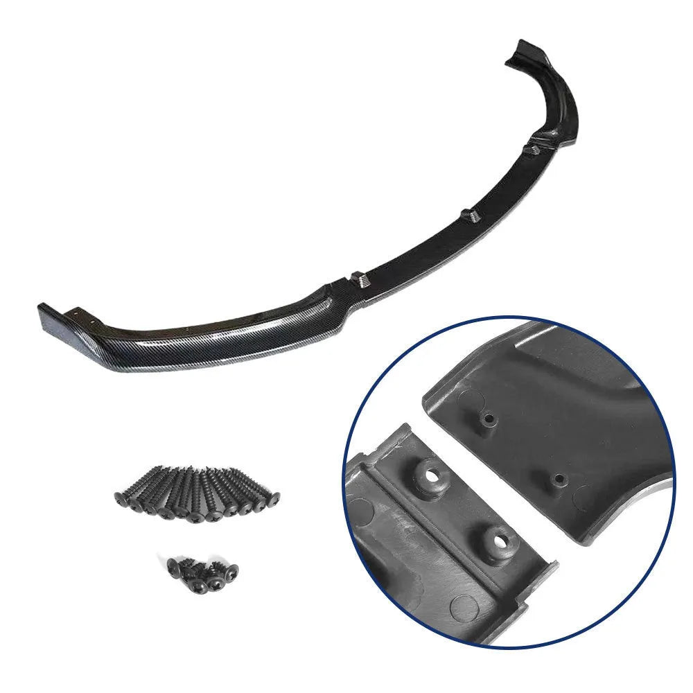 Black front bumper lip spoiler for BMW 3 Series F30 F35 models