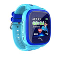 Blue children's smart watch with silicone strap showing 1.22-inch touch screen display