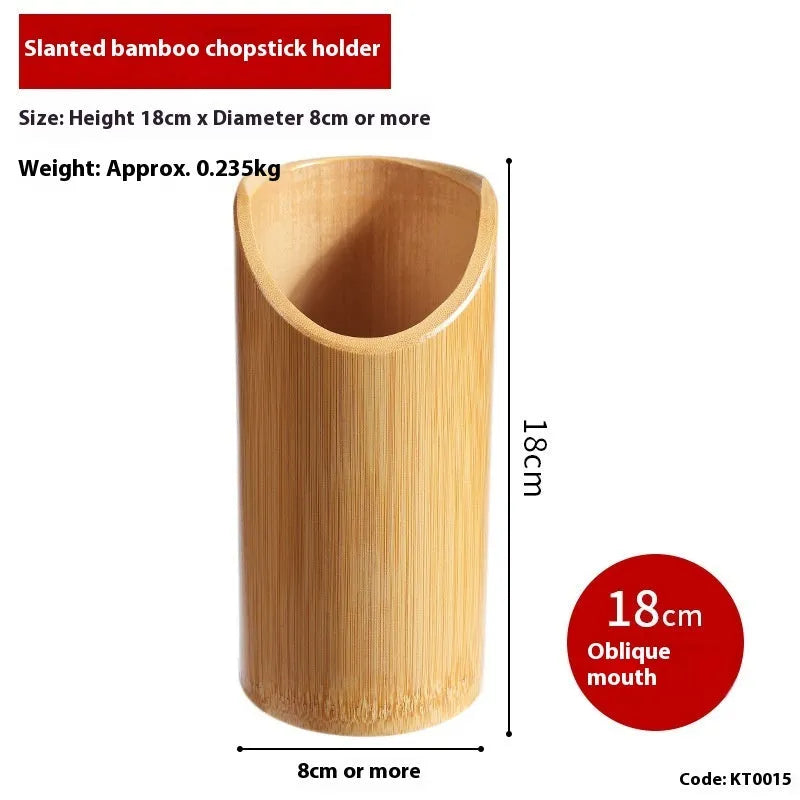Bamboo chopsticks holder in various sizes from 12x8cm to 18x9cm for household storage