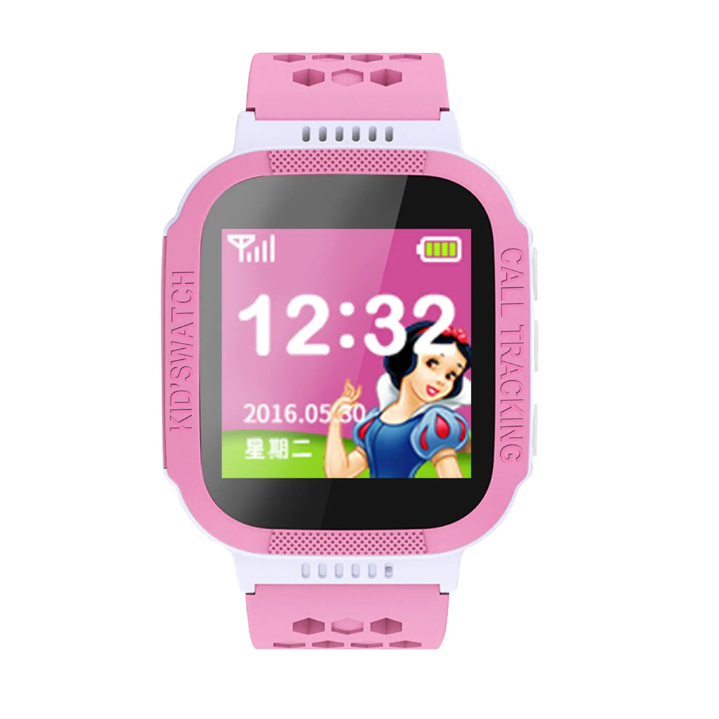 Children's phone watch with 1.44 inch screen in blue or pink colour options
