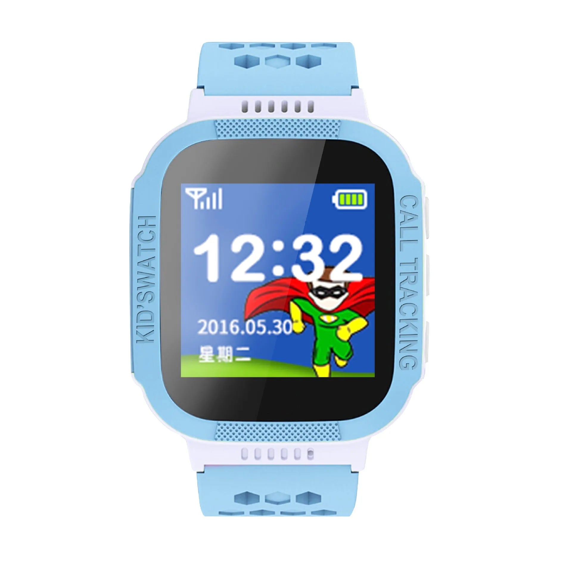 Children's phone watch with 1.44 inch screen in blue or pink colour options