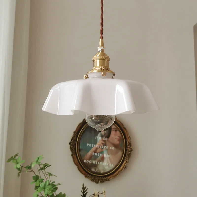Medieval brass flower bud French chandelier with adjustable height in light blue colour option