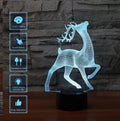 Deer 3D 7-color touch control LED night illusion light with remote control and USB cable