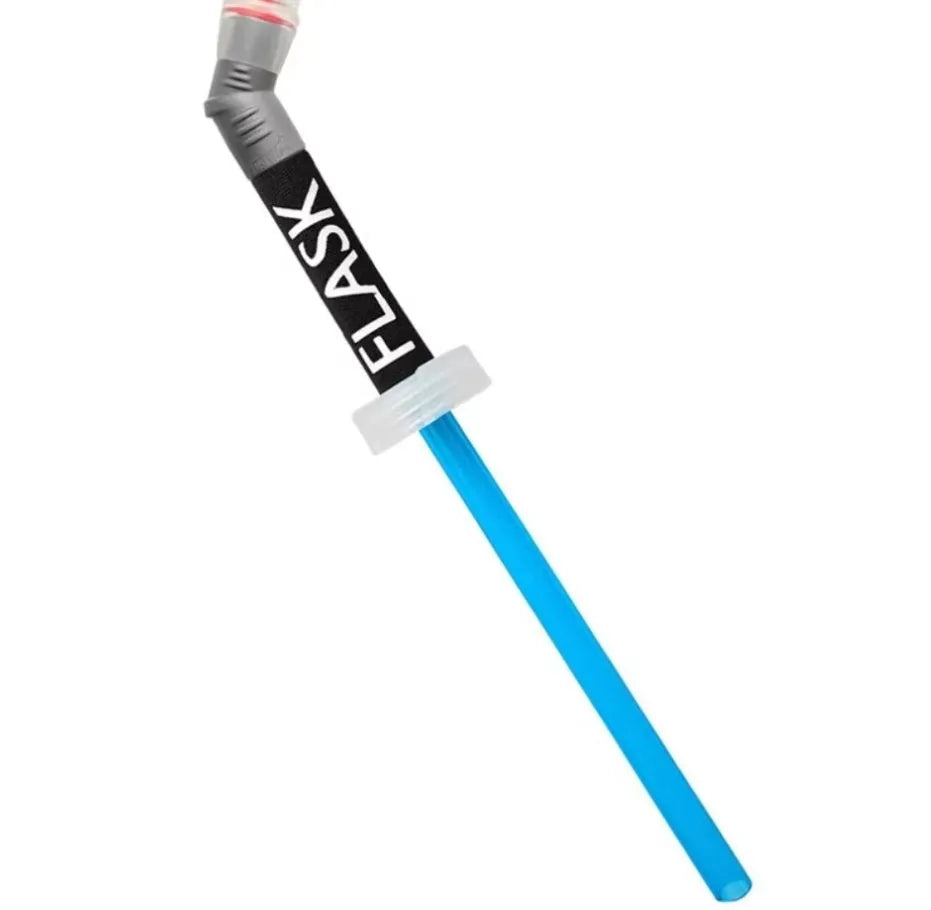 Plastic portable straw with suction tube for mountain climbing and off-road biking hydration