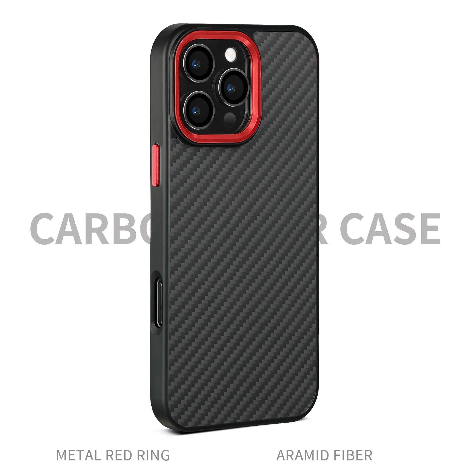 Green metal frame carbon fibre Kevlar phone case for iPhone 12 Pro