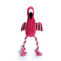 Pink corduroy animal-shaped squeaky plush dog toy for small and large dogs