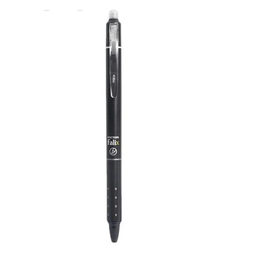 Hot Erasable 0.5mm gel pen with plastic shell and push mechanism in blue or black ink options