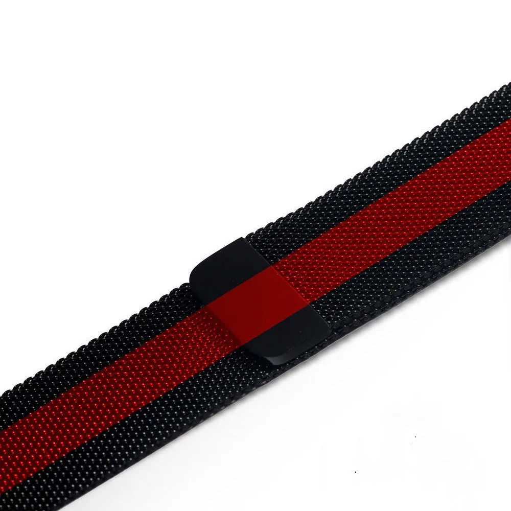 Stainless steel watch strap in silver colour for 38mm or 42mm watch cases.