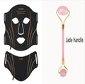 Black gold facial mask IPL device with silicone construction and LED lights