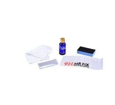 30ml car liquid ceramic coat with 9H hardness and hydrophobic glass coating, includes sponge and cloth