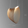 Nordic modern simple wooden LED chandelier with PMMA lampshade for dining room table