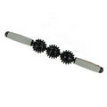 Anti-cellulite massager stick with hedgehog-shaped trigger point balls and ergonomic handle