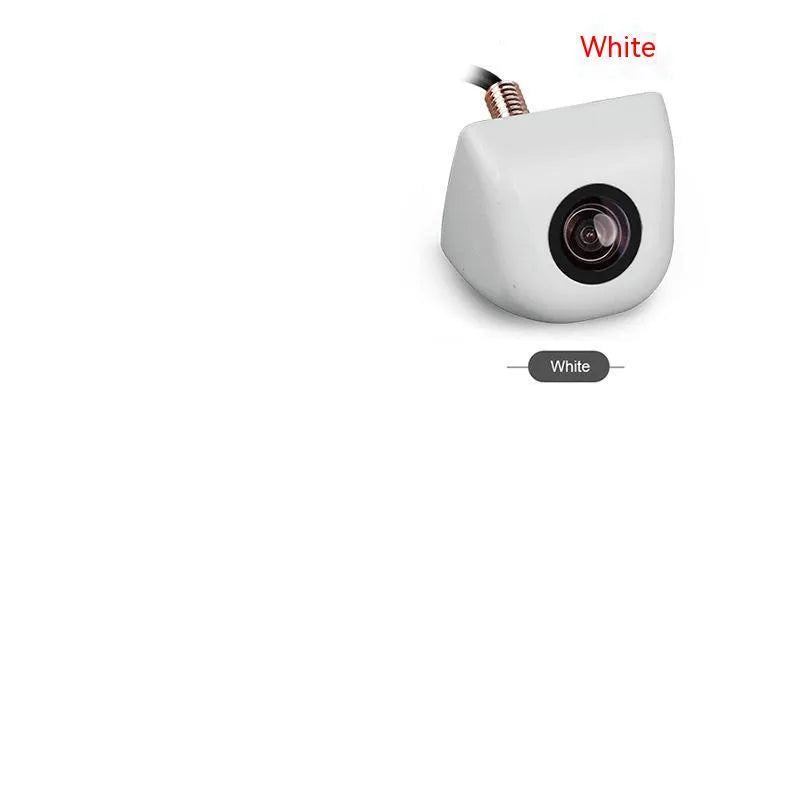 Black metal waterproof car reversing camera with integrated cable for night vision parking aid.