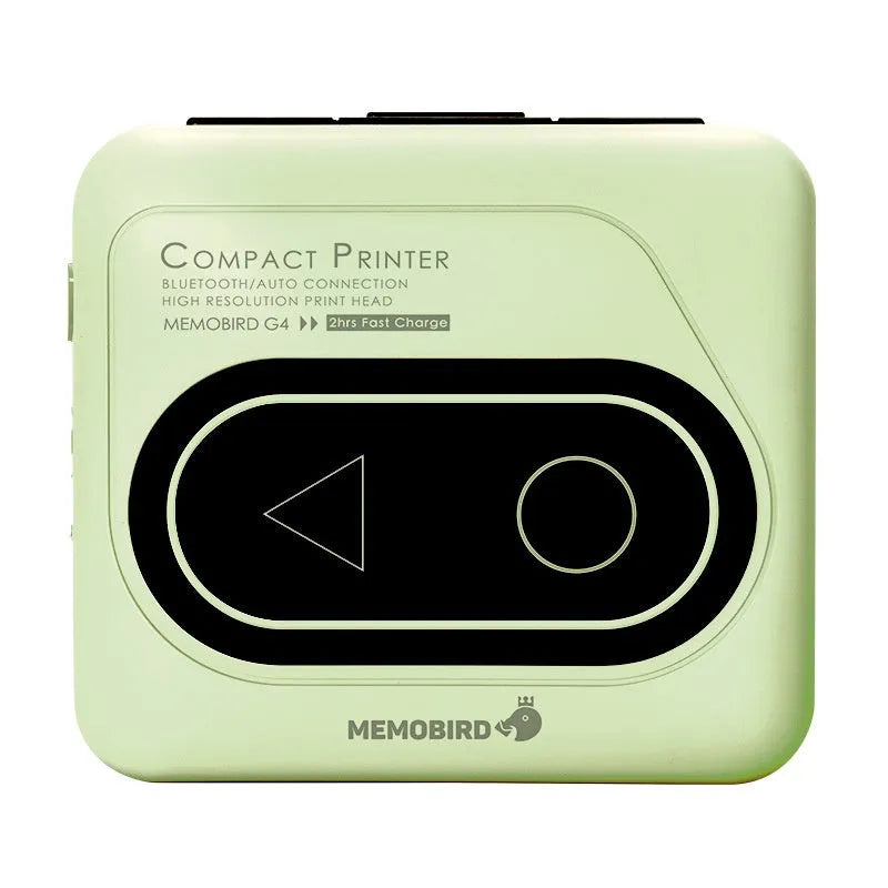 Avocado green bluetooth mini thermal printer for mobile phone text printing with compact design