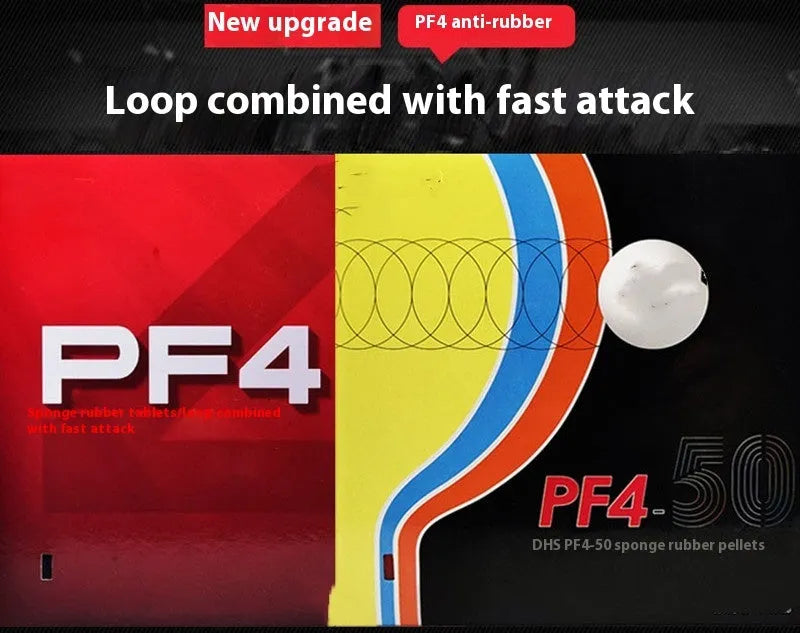Fast Attack Sticky Classic-50 table tennis racket in red or black with thick sponge.