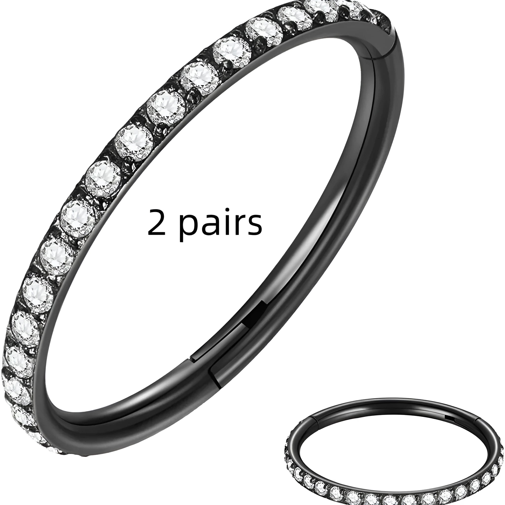 Stainless steel seamless nose ring showing round shape with electroplated colour finish options