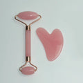 Stainless steel facial massage board set with heart-shaped design and scraping plate
