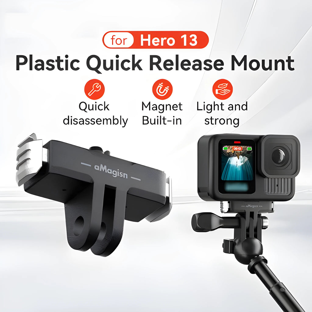 Magnetic quick release base adapter for GoPro Hero13 Black with ABS plastic and stainless steel
