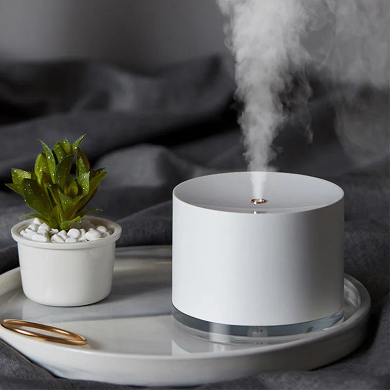 Wireless ultrasonic humidifier in white with 780ml tank and night light mode