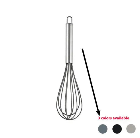 12 piece silicone kitchen utensil set with rotating storage bucket in black, dark grey or khaki colours