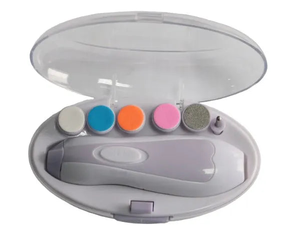Ultra-quiet electric baby nail polisher pen with night light in multiple colour options