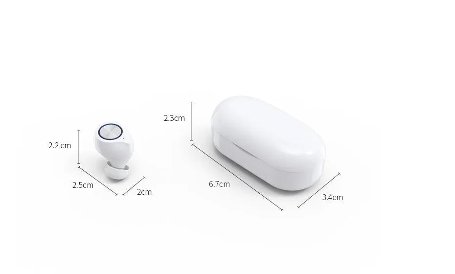 Bluetooth earphone in-ear stereo headset Bluetooth 5.0 15m range available in multiple colours
