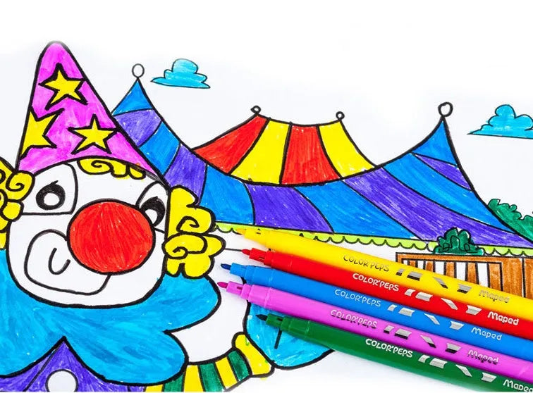 Elf watercolour pen bag with 12 colours, plastic pens, 16cm length, bagged packaging