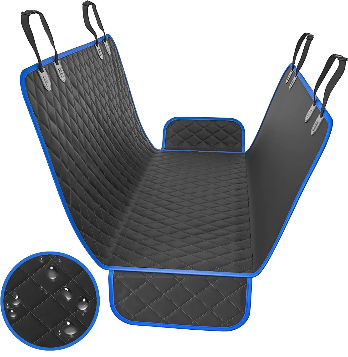 Waterproof car pet kennel rear seat cushion for dogs, 54 by 58 inches, cloth material, in black colour
