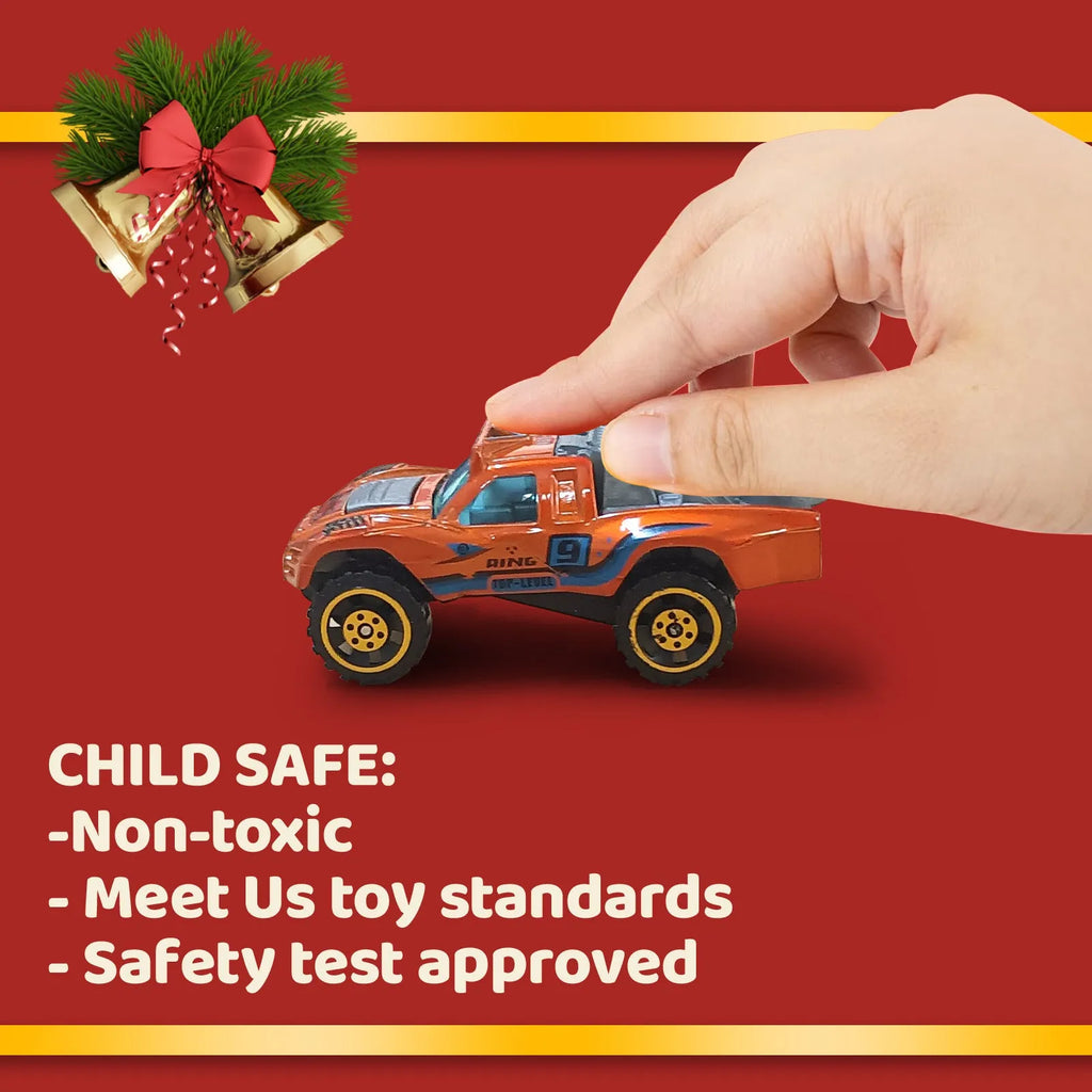 Christmas advent calendar blind box with 24 alloy car model toys, sliding function, colour SZ303, for children 4-6