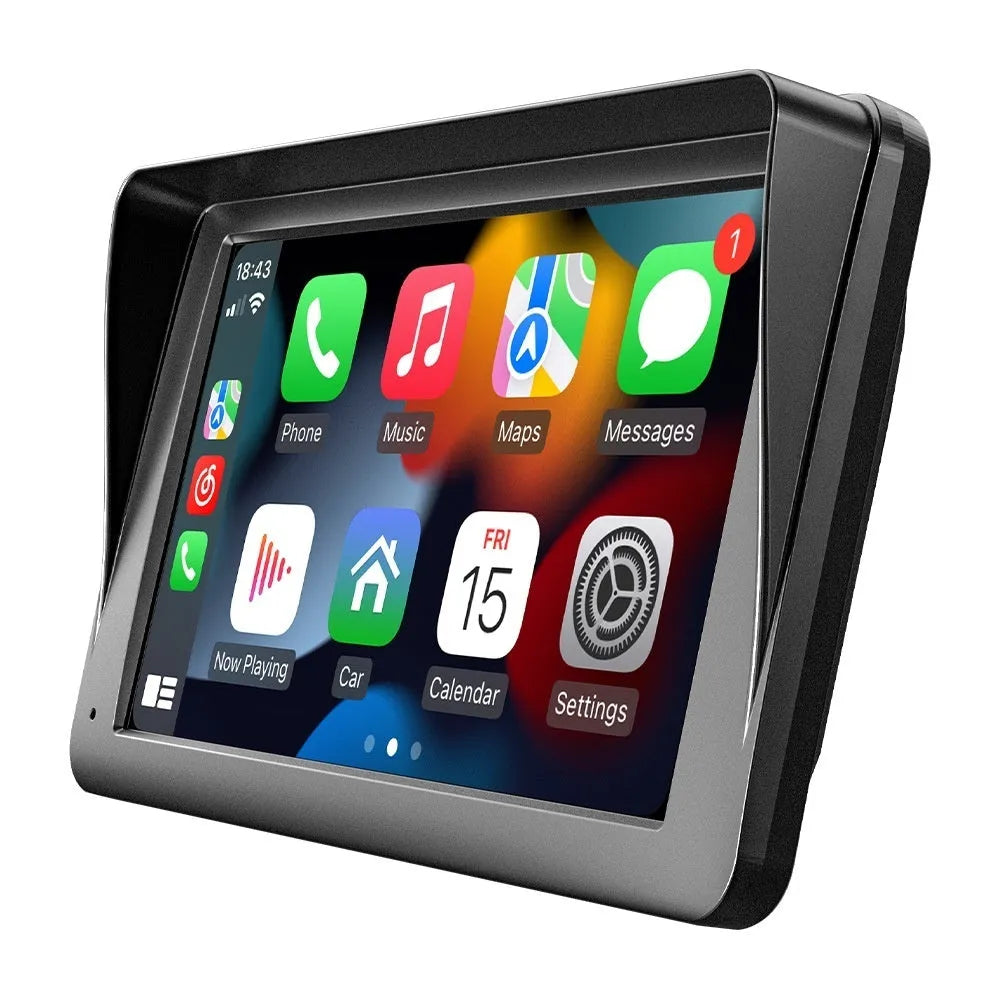 Portable car player with 7 inch HD LCD screen and Wireless CarPlay for vehicle navigation