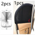 Sun-proof car visor umbrella in impact cloth with silver glue, steel frame, manual open, front windscreen shade