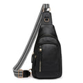 Women's soft PU crossbody chest bag with open pocket in multiple colour options