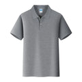Straight-fit cotton short sleeve pullover shirt for workwear advertising on a mannequin.