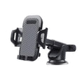 Black adjustable car phone holder showing width adjustment from 58mm to 80mm