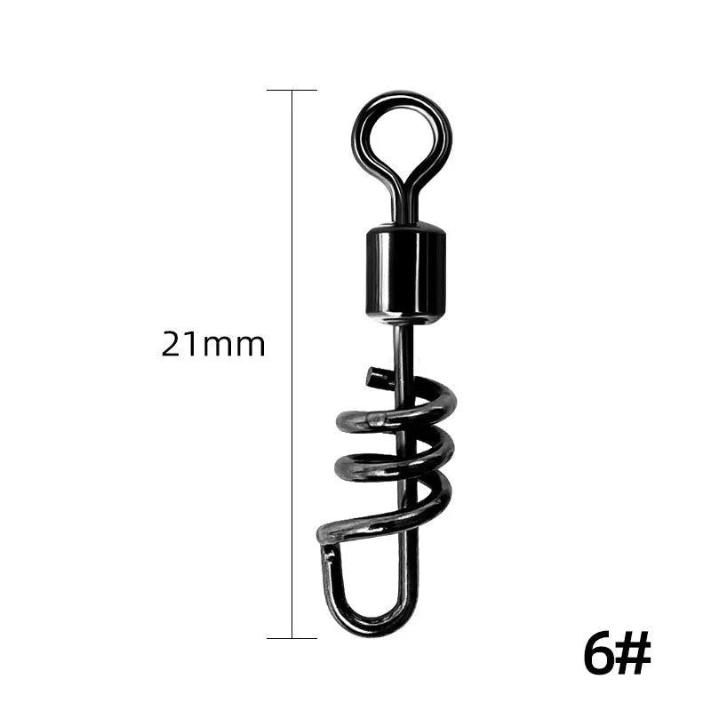 Stainless steel fishing swivel connector with 8-shaped ring and multiple colour options