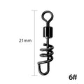 Stainless steel fishing swivel connector with 8-shaped ring and multiple colour options