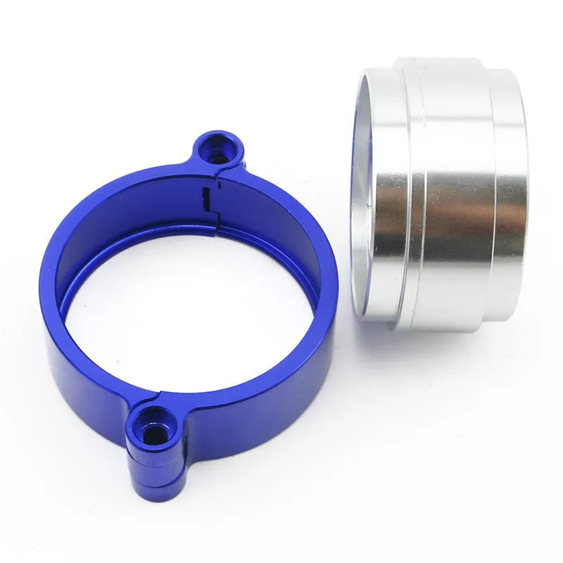 Aluminium fixed movement exhaust clamp for car modification in black, blue, or red
