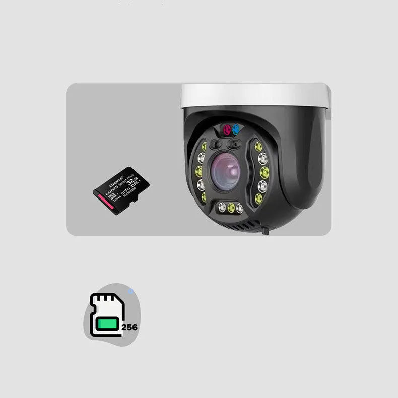 360-degree rotating outdoor dome surveillance camera with infrared night vision LEDs