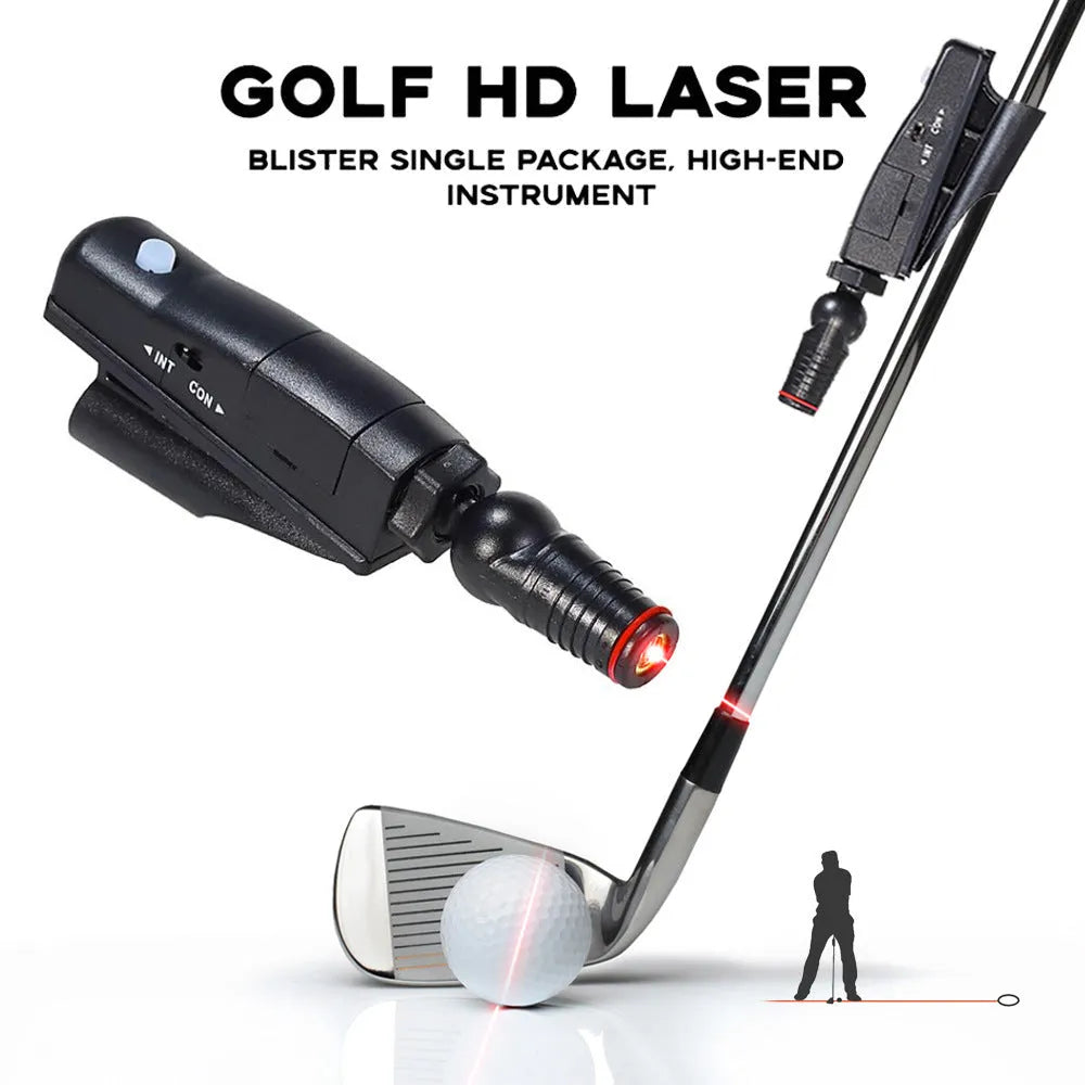 Black golf push rod laser aiming instrument for putting alignment practice