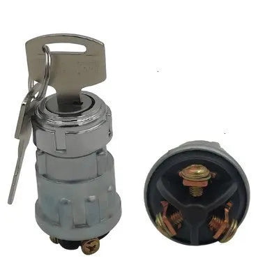 Copper ignition switch with key for trucks, forklifts and agricultural vehicles
