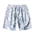 Men's camouflage pattern corduroy athletic shorts in straight cut design with micro elasticity