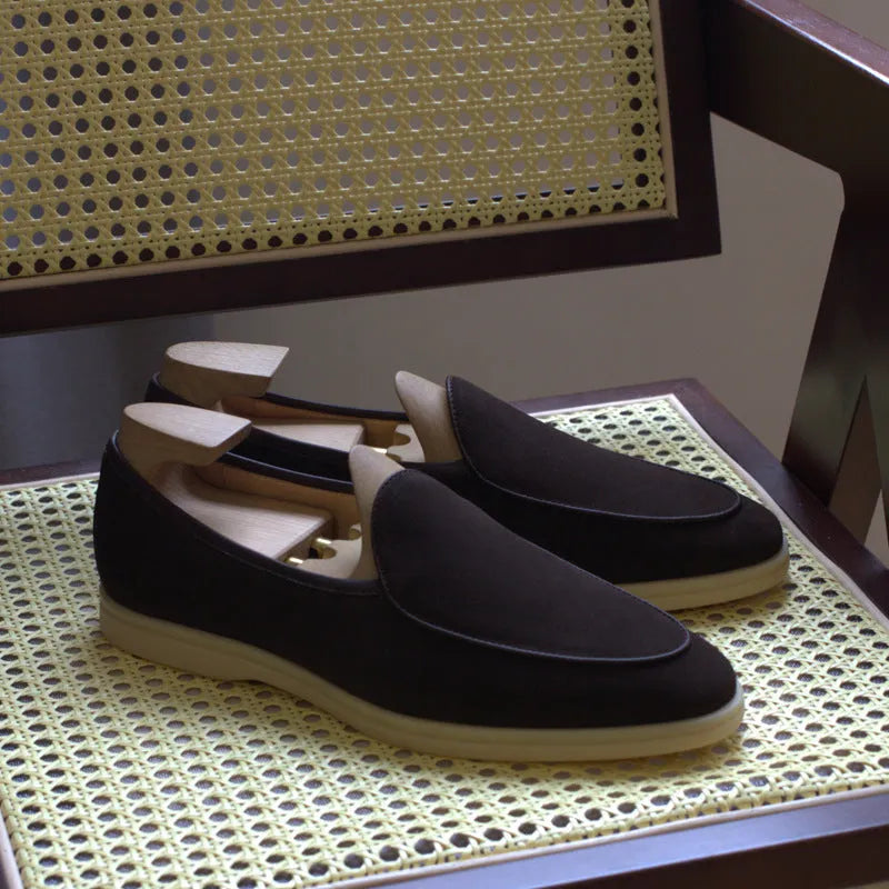 British handmade men's leather loafers in multiple colours with TPR sole.