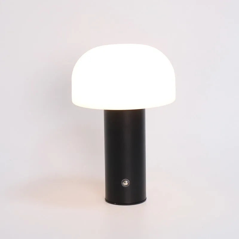 USB-powered plastic table lamp in choice of white, black, orange or green colours