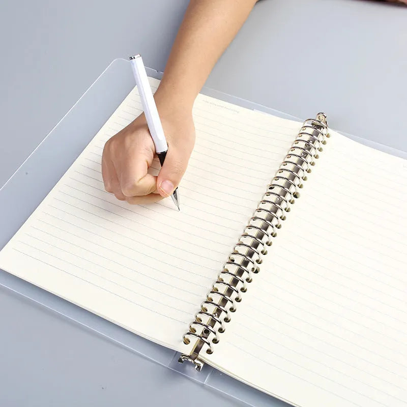 Class Notepad A5 26-hole loose-leaf binder with horizontal line paper and PP matte cover