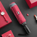 LED flashlight folding umbrella with angel ring reflective design, 105cm diameter, in Gray, Blue, Black, and Red colours