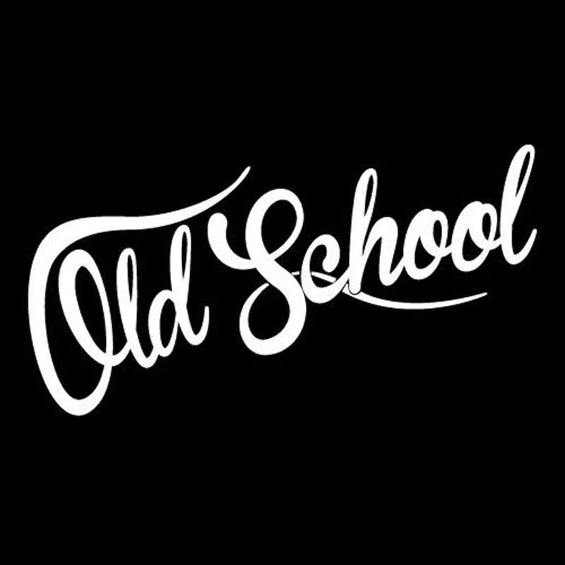19x7cm black OLD SCHOOL reflective bumper sticker on a car bumper