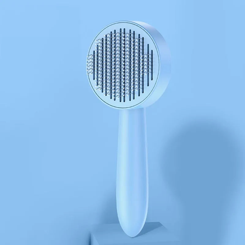 Floating cat comb with 178 steel needles and HTPE protection points in blue