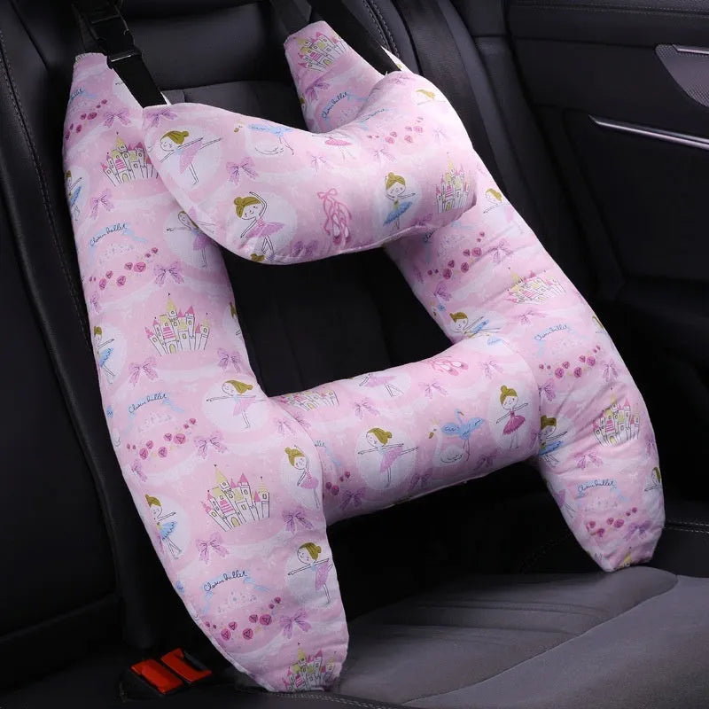 55x70cm car headrest sleeping pillow with pearl cotton filling in child-friendly patterns