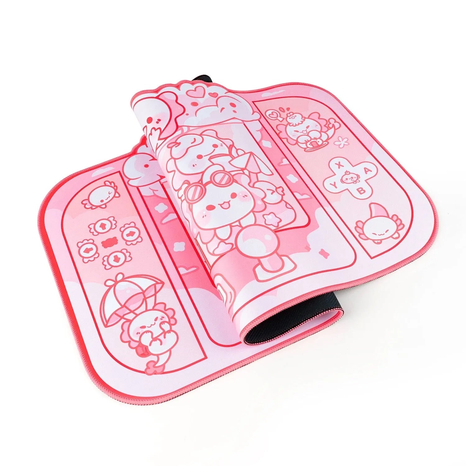 Hexagonal dragon crane machine mouse pad with cartoon anime design measuring 75×40cm
