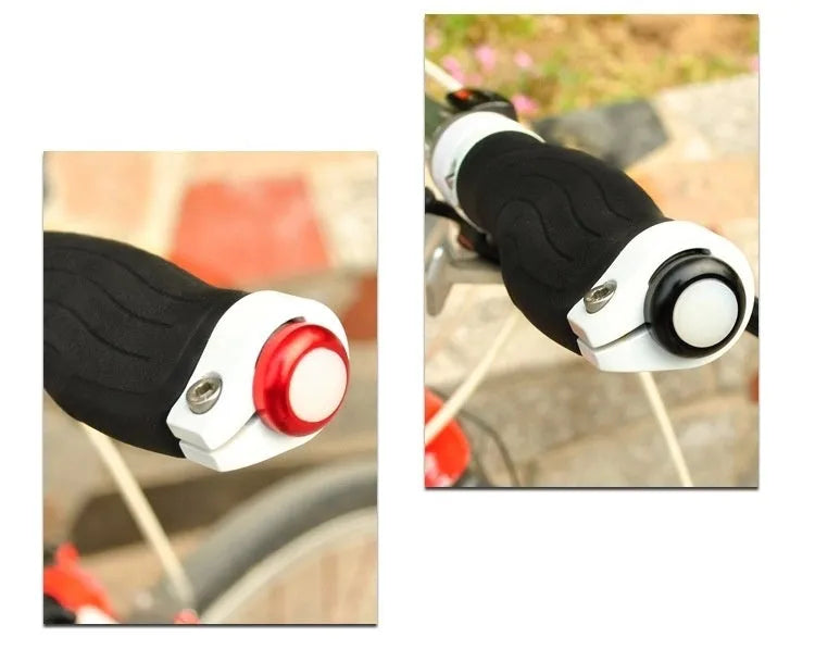 Bicycle handlebar end LED turn signal light in black with 6061 aluminium alloy body and red LED